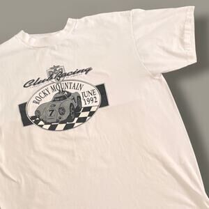1993 Porsche Club of America T-Shirt Mens XL White Oneita Rocky Mountain Cotton